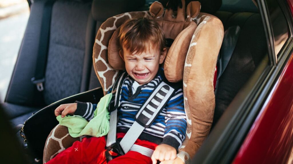 Is it okay to let baby cry in car seat 3