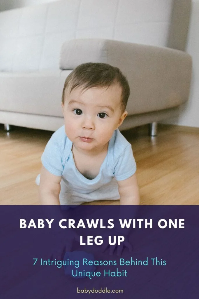 Baby Crawls With One Leg Up 2