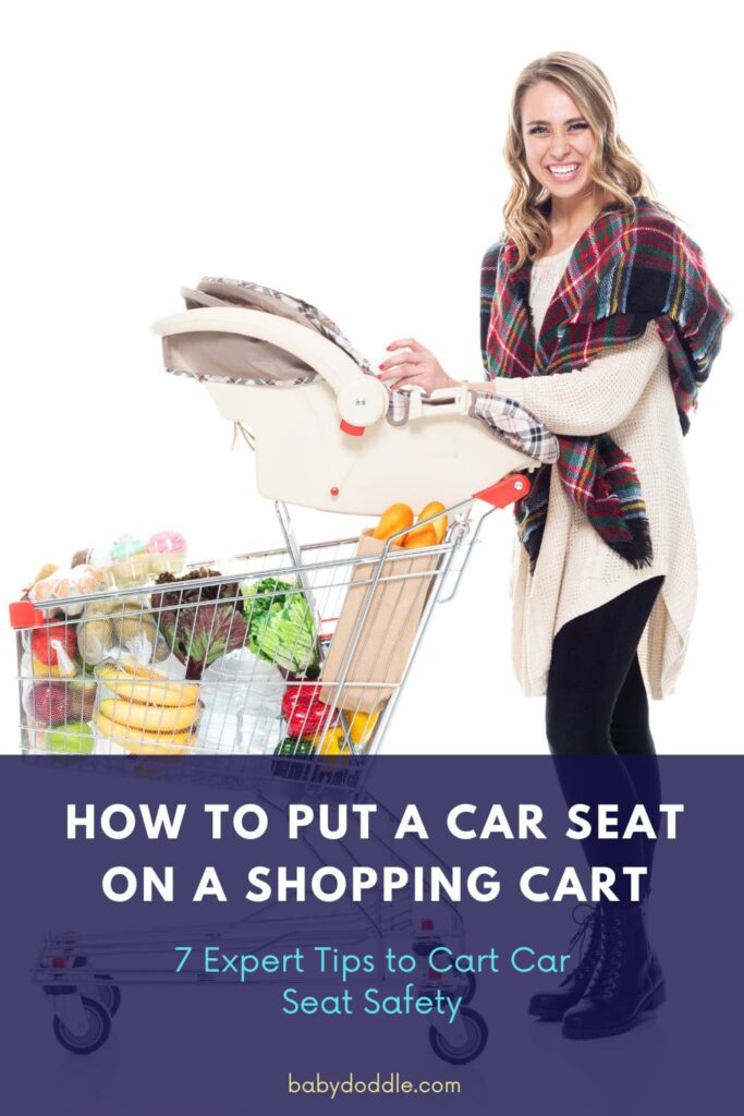 How to put a car seat on a shopping cart